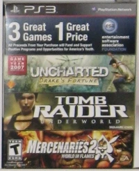 Uncharted: Drake's Fortune / Tomb Raider: Underworld / Mercenaries 2: World in Flames