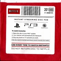 Netflix Instant Streaming Disc