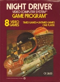 Night Driver (picture label / red box / 1981 Atari)